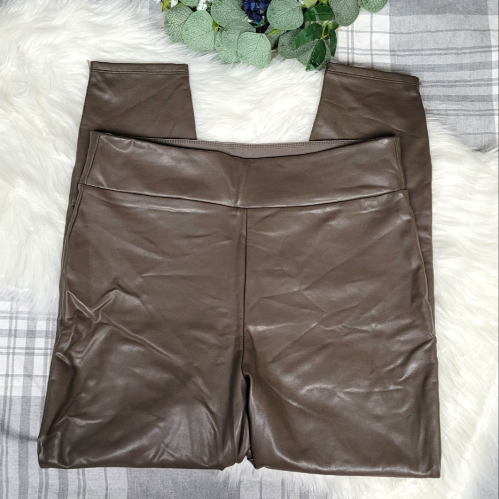 Abercrombie & Fitch Brown Faux Leather Pants